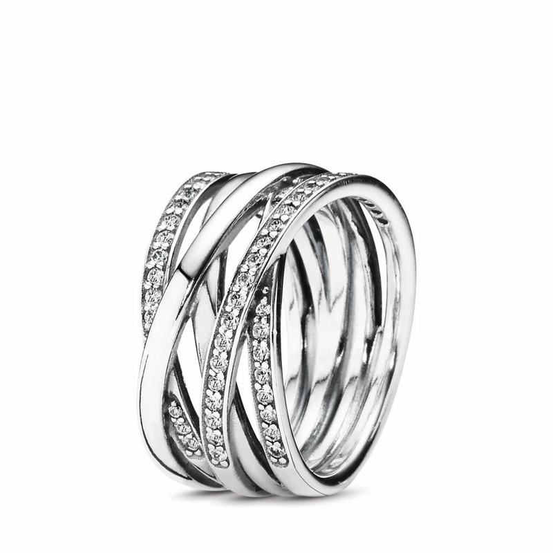 Pandora Sparkling & Polished Lines Stackable Ring Silver Egypt ZN3925064